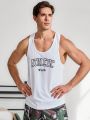 Men's Racerback Monogram Pattern Vest Top