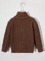 Boys' Solid Color Button Detail Sweater