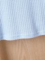 Girls' Casual Basics Versatile Ruffle Decorated Sleeves Waffle Fabric Three-Piece T-Shirt