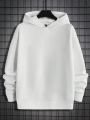 Men'S Plus Size Hooded Sweatshirt With Letter & Dragon Print