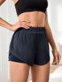 Absorbs Sweat Breathable Hollow Out Sports Shorts