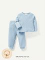 Cozy Cub Baby Boy Solid Raglan Sleeve Tee & Sweatpants