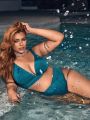 SHEIN Leisure Plus Size Swimsuit Set