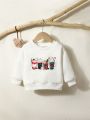 Baby Girl Christmas Print Sweatshirt