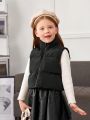 SHEIN Young Girl Zip Up Vest Puffer Coat