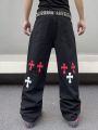 Manfinity Hypemode Men'S Cross Printed Jeans