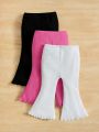 SHEIN Baby Girl Casual Comfortable Flared Pants