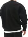 Men's Fleece Pullover Sweatshirt With Slogan And Puppy Print