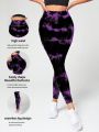 SHEIN Yoga Trendy Tie-Dyed Sport Leggings