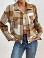 Women's Colorblock Plaid Jacket