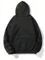SHEIN Extended Sizes Men Plus Figure Graphic Hoodie