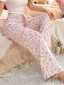 Women'S Small Floral Print Pajama Bottoms