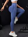 Solid Color Seamless Sports Leggings