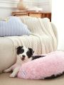 PETSIN Pink Plush Deep Sleep Pet Bed For Cats And Dogs, Washable, Circular Cushion