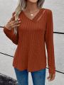 V-Neck Long Sleeve T-Shirt