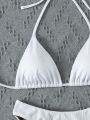 SHEIN Swim Basics Halter Neck Separated Swimsuit Women Bikini Set