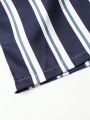 Men's Random Stripe Drawstring Beach Shorts