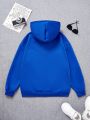 Teenage Boys' Casual Long Sleeve Hooded Sweatshirt With Pattern Design For Autumn And Winter