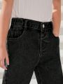 Young Girl Slant Pocket Straight Leg Jeans