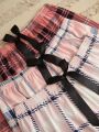 3pcs Women's Plaid Patterned Short Pajama Shorts