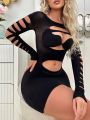 Ladies' Sexy Lingerie Hollow Out Bodysuit Dress