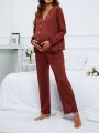 Women's Solid Color Simple Pajamas