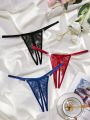 Classic Sexy 3pcs Sexy Lace Open Crotch Thongs