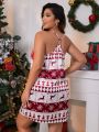 Plus Christmas Print Cami Nightdress