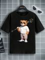 Teen Boy'S Cartoon Printed Short Sleeve T-Shirt