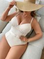 SHEIN Swim Chicsea Plus Size Solid Color One Piece Swimsuit