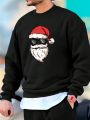 Manfinity Homme Men's Very Loose Fit Christmas Print Sweatshirt With Dropped Shoulders