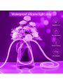 1Pcs Purple 6mm Neon LED Strip Light 16.4ft/5m 12V Silicone Neon Rope Lights Waterproof Flexible LED Neon Lights for Bedroom Indoors Outdoors