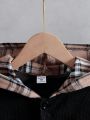 SHEIN Kids EVRYDAY Boys' Long Sleeve Plaid Shirt For Casual & Handsome Look