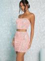 Mienne Sequin Tube Top & Bodycon Skirt