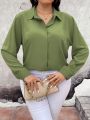 Plus Size Women's Long Sleeve Shirt