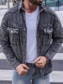 Men's Flip Pocket Denim Shirt