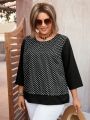 Plus Size Women'S Polka Dot Shirt