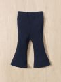 SHEIN Baby Girls' Casual Comfortable Flare Pants