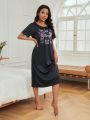Butterfly & Letter Graphic Nightdress