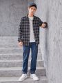 SHEIN Teen Boy Ripped Straight Leg Jeans