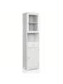 MDF Spray Paint Upper And Lower 2 Doors 1 Pumping 1 Shelf Bathroom Cabinet White