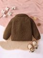 Girls' Street Style Cool Plush Collar Coat Suitable For Winter