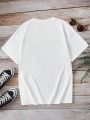 Teen Girls' Casual Cartoon Pattern Short Sleeve T-shirt Suitable For Summer