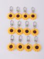 12pcs Sunflower Shaped Keychain, Bag Pendant