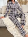 Plaid Printed Homewear Set