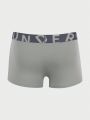 Men 4pcs Letter Graphic Tape Waist Boxer Brief