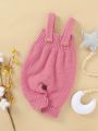 Baby Girls' Sweater Overalls Romper