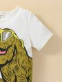 Baby Boy Dinosaur Print Tee & Flap Detail Shorts