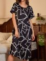 Umamao Estudio Women's Love Heart Printed Sleepwear Dress