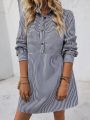 Striped Shirt Dress